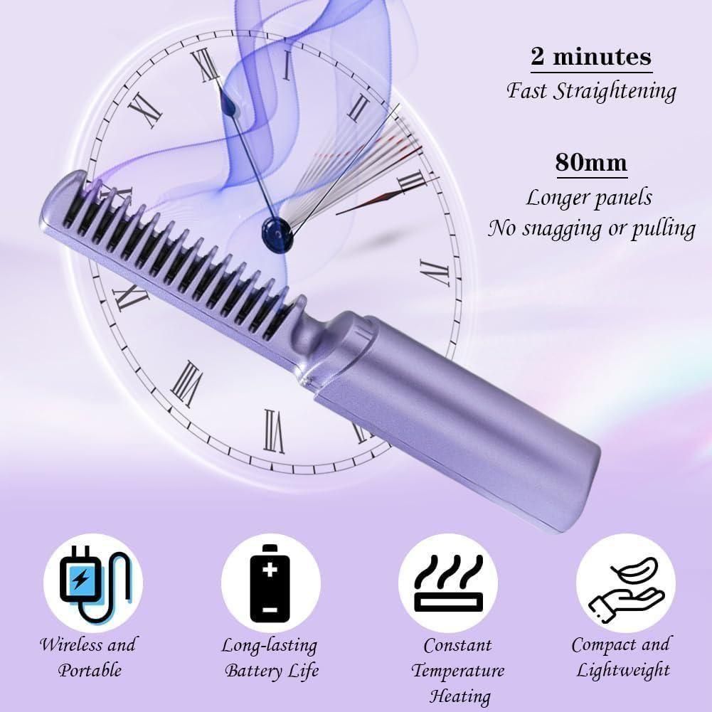 Portable Mini Hair Straightener Comb