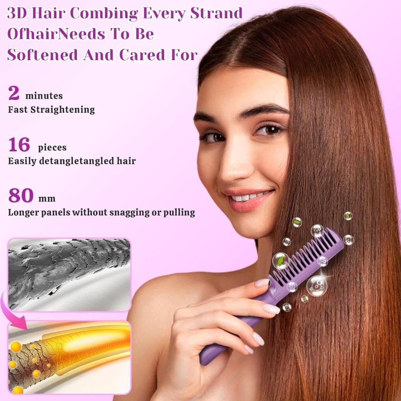 Portable Mini Hair Straightener Comb