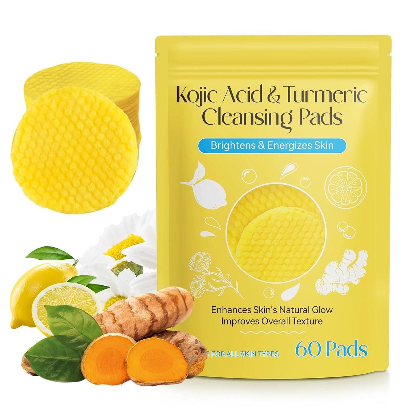 Turmeric Kojic Acid Cleansing Pads (Pack Of 20)