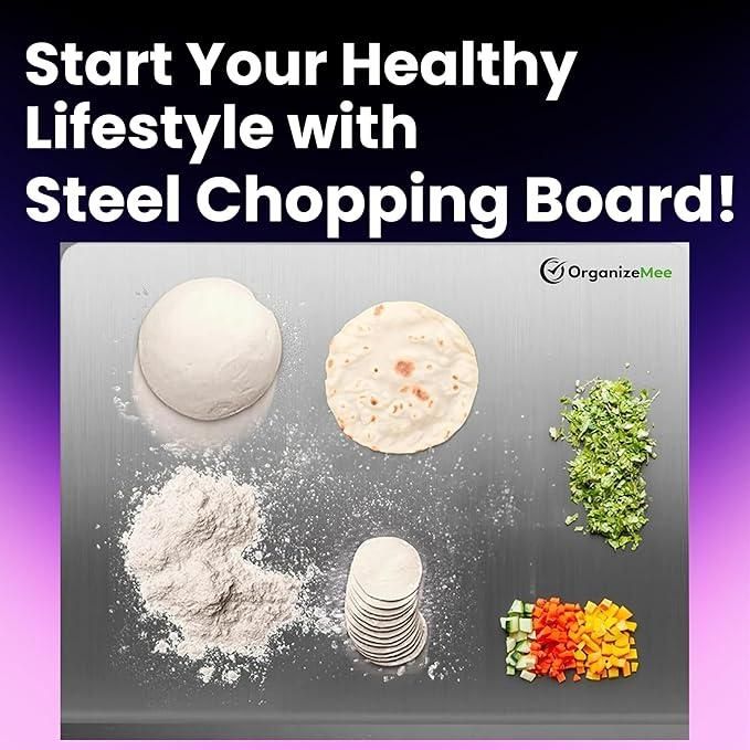 Scratch Less Stainless Steel Chopping Board