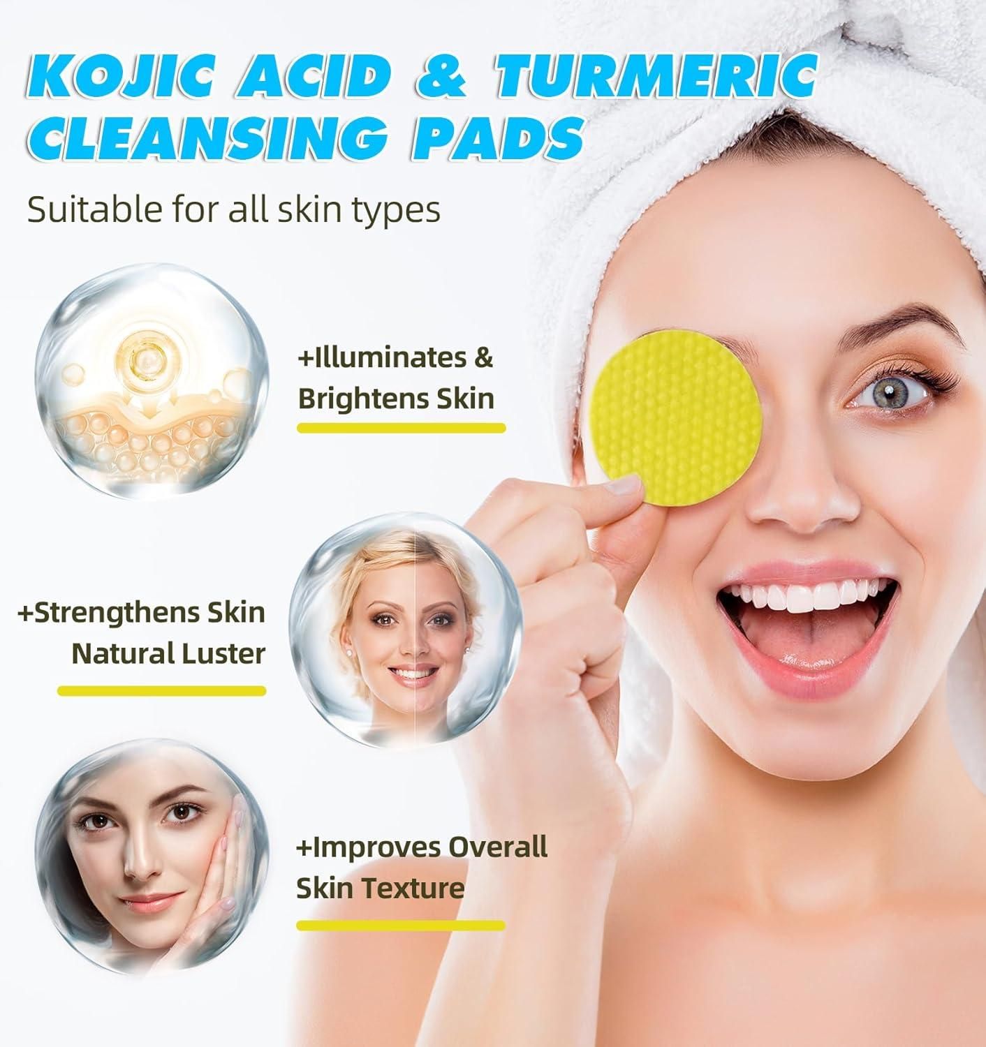 Turmeric Kojic Acid Cleansing Pads (Pack Of 20)